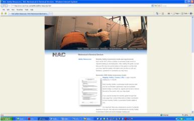 NAC-HVAC Web Site - Safety Web Page